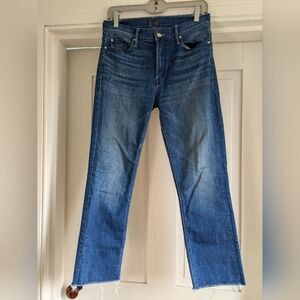 Mother Denim Jeans- Mid Rise Dazzler Crop Fray- 29